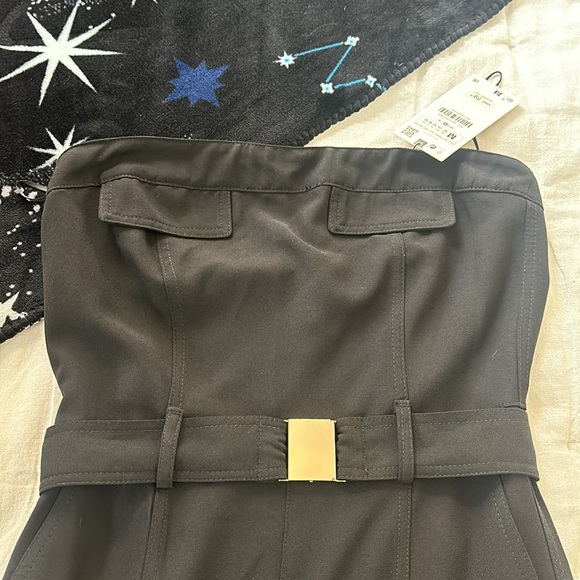 Zara black cargo jumpsuit - Picture 4 of 6